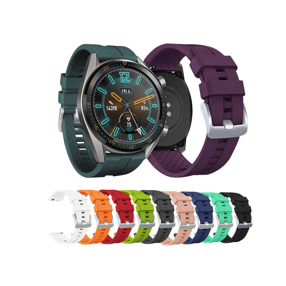 Para Amazfit GTR 4 22 mm correa de reloj de silicona bicolor
