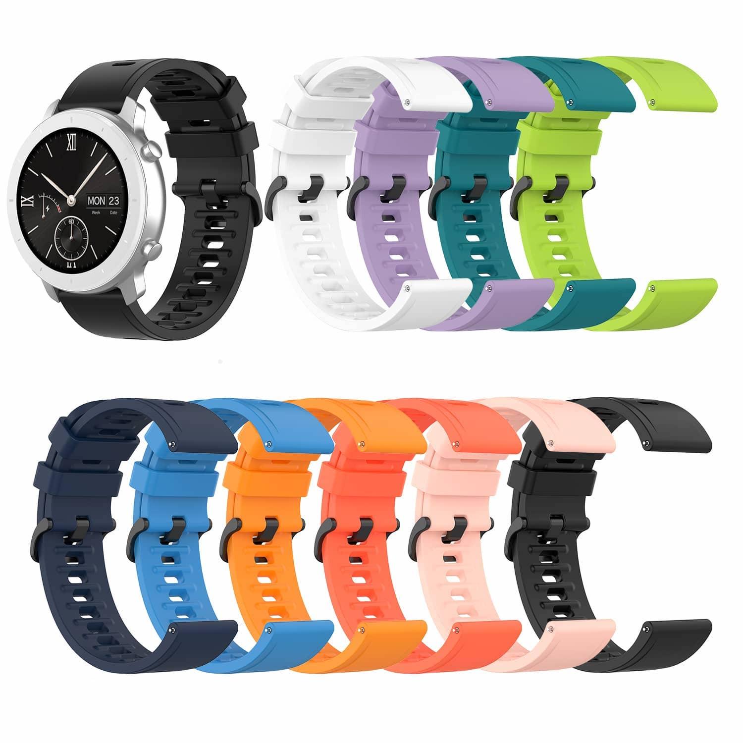Correa Silicona Doble Color Para Smart Watch 20mm 22mm 24mm