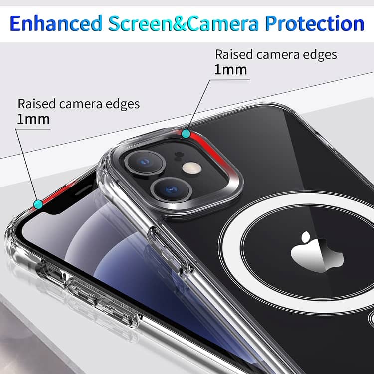 Carcasa MagSafe para iPhone 12 y iPhone 12 Pro transparente