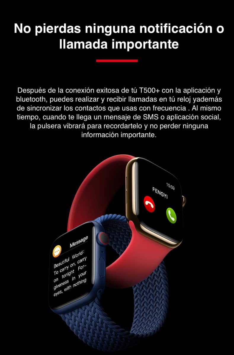 T500 PLUS Smartwatch Reloj Inteligente serie 6 44mm
