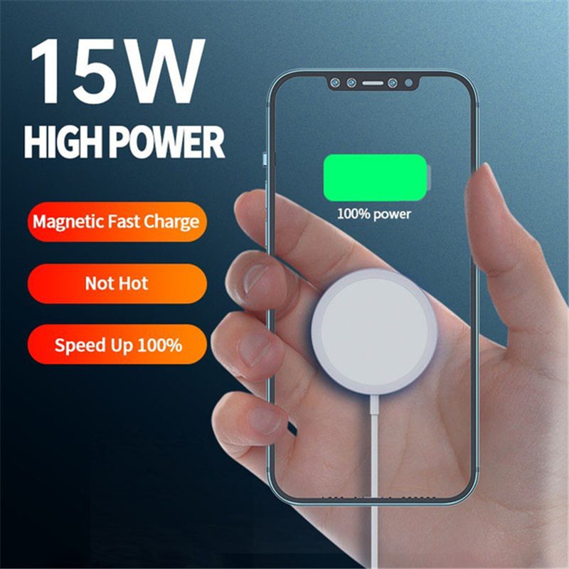 Cargador inalámbrico tipo MagSafe para iPhone carga rápida 15 Watts