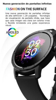 HW21 es un reloj inteligente a prueba de agua IP67, lo que significa que puede usarlo mientras se lava las manos o en días de lluvia. El dispositivo tiene un sensor de frecuencia cardíaca , que recopila datos sobre nuestra frecuencia cardíaca durante 24 horas. Este modelo también te ayuda a controlar tu sueño, gracias a su completo monitor de sueño. También cuenta con podómetro y nos permite controlar y estimar las calorías quemadas a lo largo del día.