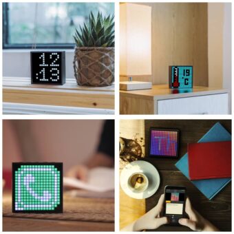 Divoom-Altavoz portátil con Bluetooth, dispositivo con despertador programable, pantalla LED