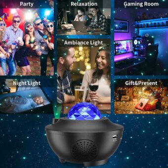 Proyector De Luz Nocturna Led Galaxia Música Bluetooth