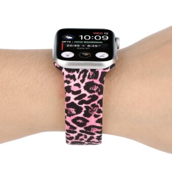 apple watch printed leopard pink