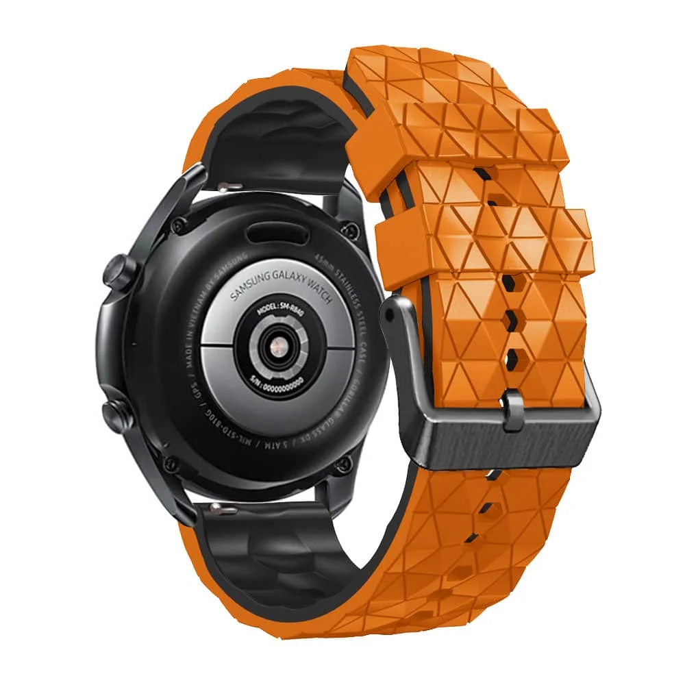 Correa de silicona de 22 mm para Huawei Watch GT3 Pro Pulsera de repuesto Bandas deportivas de grano de fútbol