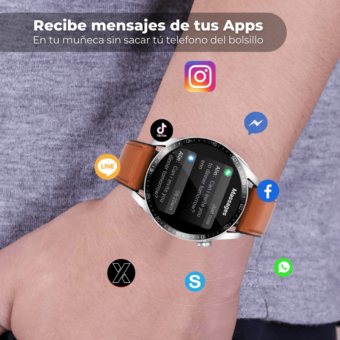 En la búsqueda de un compañero tecnológico que mezcle elegancia, versatilidad y funcionalidad, el "Reloj inteligente Foxy Classic Watch" destaca como la elección indiscutible. Con su diseño meticulosamente elaborado, este reloj de 46 mm de diámetro se erige como un símbolo de sofisticación y vanguardia en la tecnología vestible. Un Compañero Sofisticado Foxy Classic Watch no es solo un dispositivo, sino una declaración de estilo. Su diseño elegante y moderno es la esencia de la elegancia, complementando perfectamente cualquier atuendo, desde trajes de negocios hasta ropa deportiva. La pantalla de 1.32 pulgadas con resolución HD de 360x360 exhibe con gracia los detalles, inundando tu mundo con colores vibrantes y nítidos. Tu estilo nunca había sido tan impresionante.