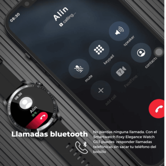 En la búsqueda de un compañero tecnológico que mezcle elegancia, versatilidad y funcionalidad, el "Reloj inteligente Foxy Classic Watch" destaca como la elección indiscutible. Con su diseño meticulosamente elaborado, este reloj de 46 mm de diámetro se erige como un símbolo de sofisticación y vanguardia en la tecnología vestible. Un Compañero Sofisticado Foxy Classic Watch no es solo un dispositivo, sino una declaración de estilo. Su diseño elegante y moderno es la esencia de la elegancia, complementando perfectamente cualquier atuendo, desde trajes de negocios hasta ropa deportiva. La pantalla de 1.32 pulgadas con resolución HD de 360x360 exhibe con gracia los detalles, inundando tu mundo con colores vibrantes y nítidos. Tu estilo nunca había sido tan impresionante.